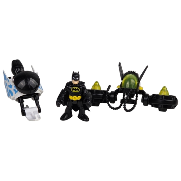 Fisher-Price Other - Imaginext DC Super Friends Batman Lot Jet Pack, Batman Fig & Bat-Tech Batcycle